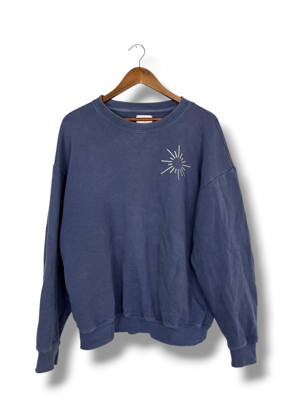 Offline by Aerie Baggy pullover Embroidered Sunburst Medium Navy